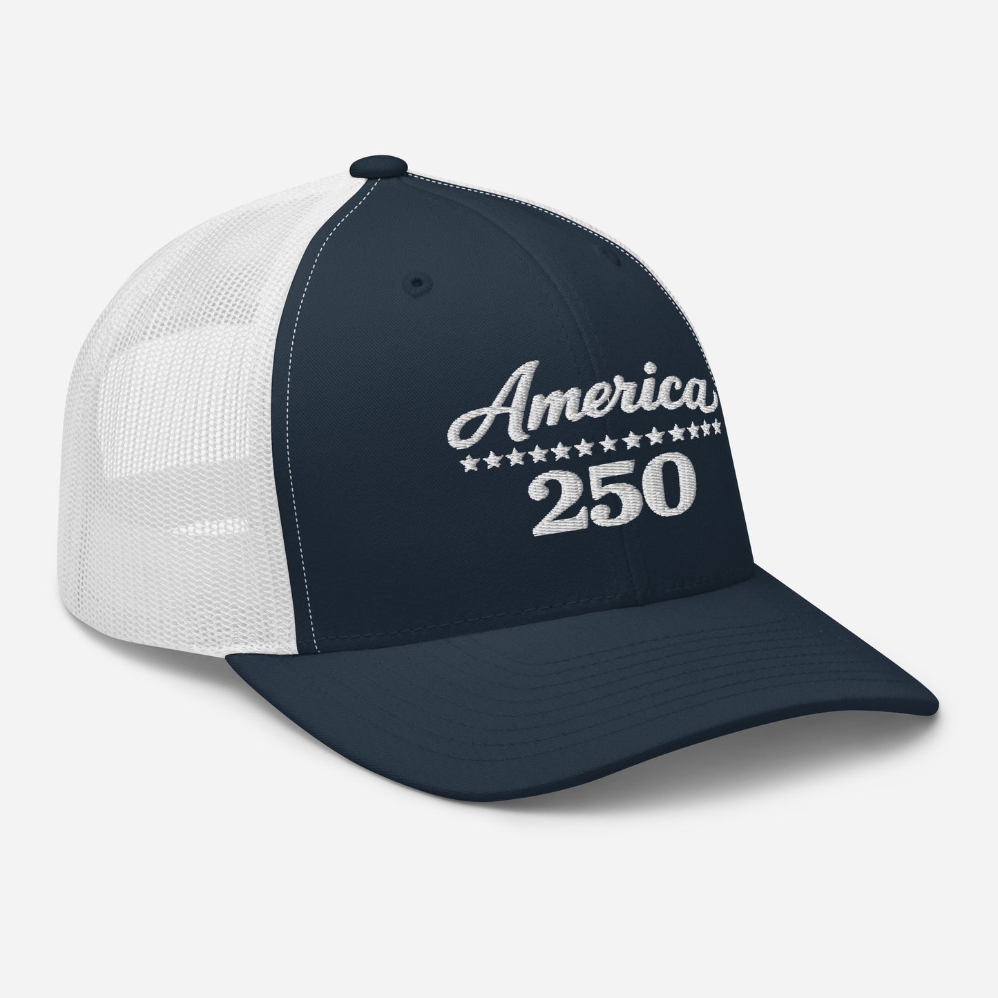 America 250 Trucker Cap - Patriotic apparel celebrating America's 250th anniversary