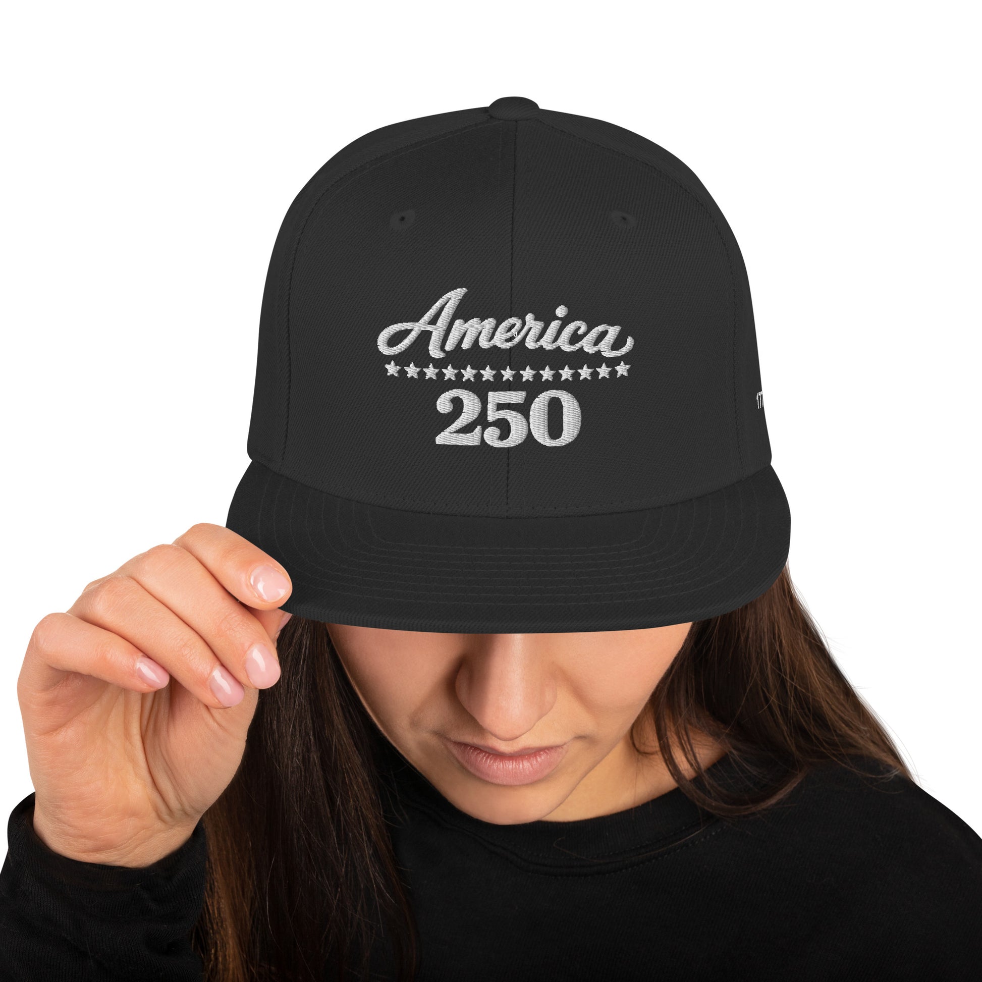 America 250 Snapback Hat - Patriotic apparel celebrating America's 250th anniversary