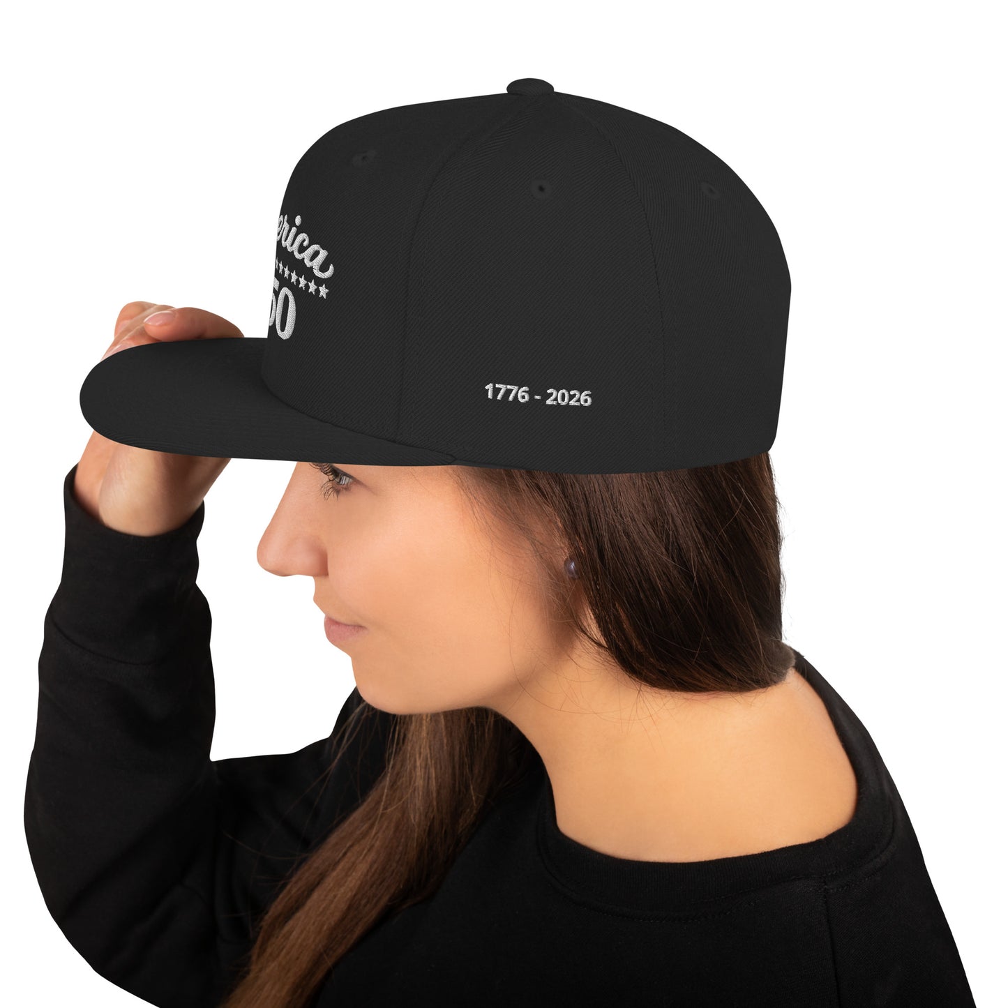 America 250 Snapback Hat - Patriotic apparel celebrating America's 250th anniversary