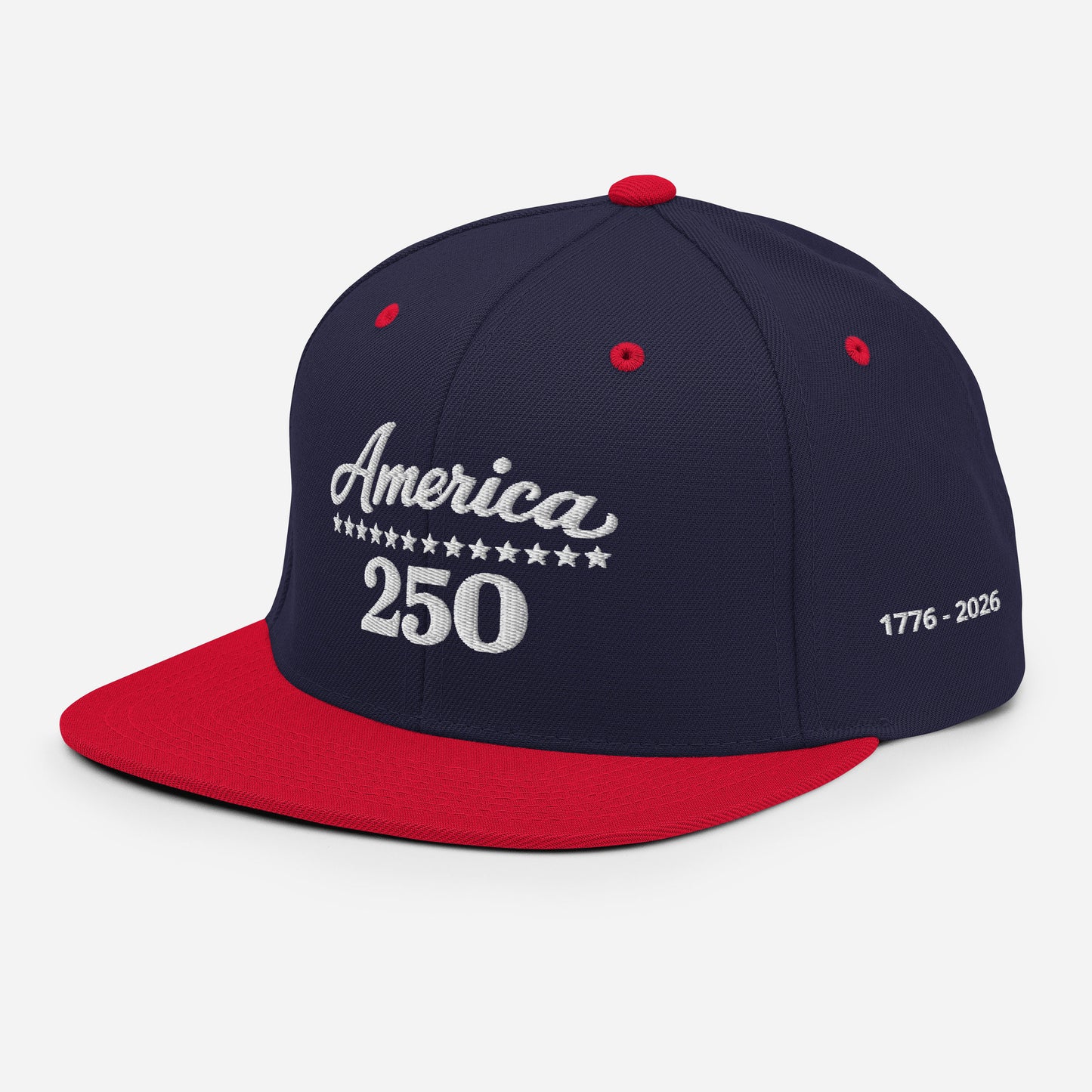 America 250 Snapback Hat - Patriotic apparel celebrating America's 250th anniversary