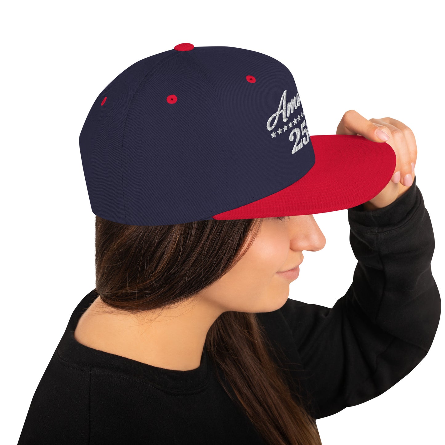 America 250 Snapback Hat - Patriotic apparel celebrating America's 250th anniversary