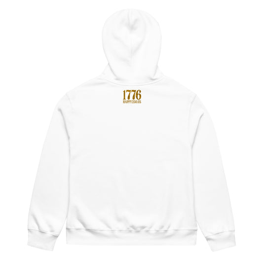 Oversized heavyweight Born Free hoodie - Patriotic apparel celebrating America's 250th anniversary
