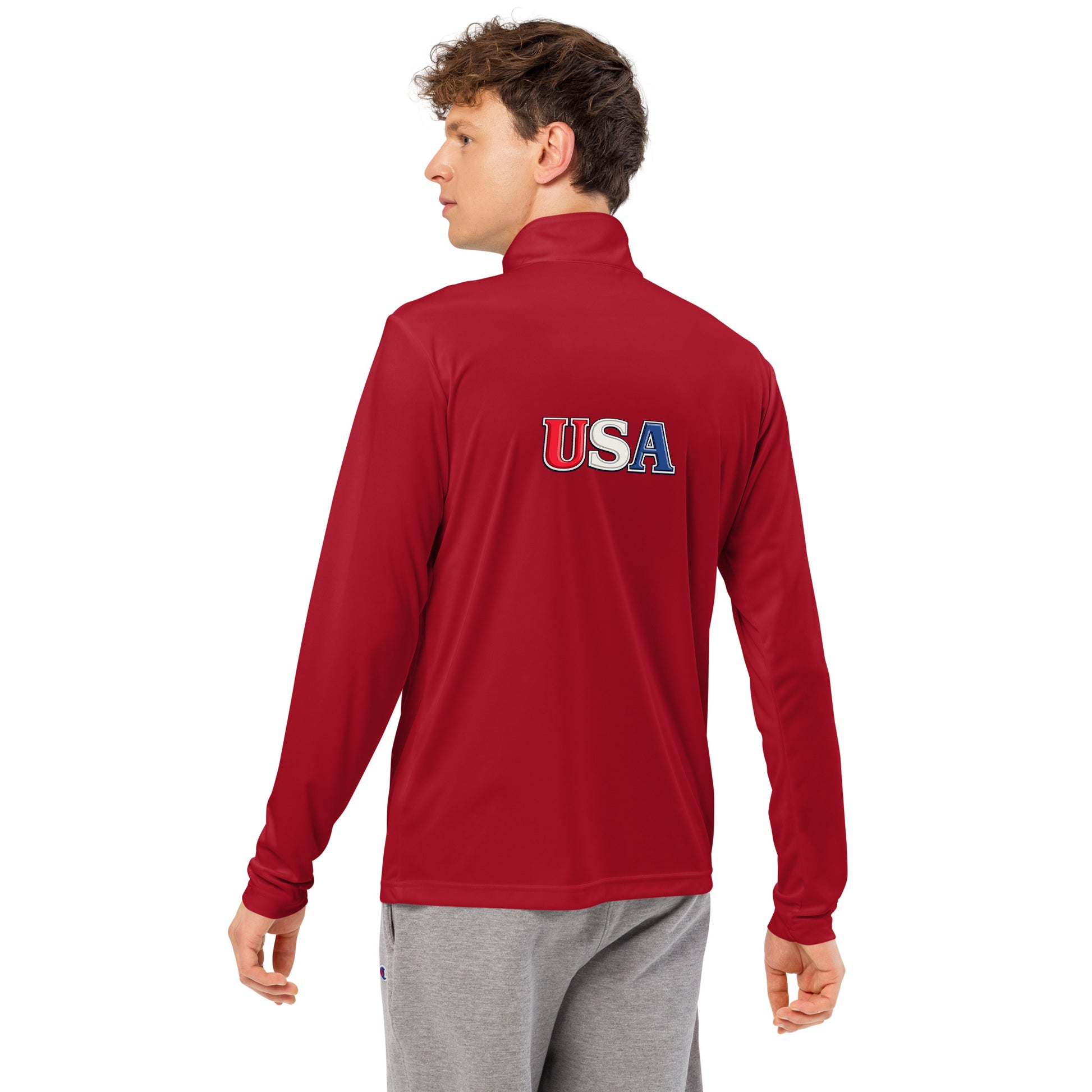 One Nation Under God quarter-zip pullover - Patriotic apparel celebrating America's 250th anniversary